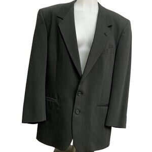 Nino Cerruti Rue Royale Mens Pit to Pit 22 Large Charcoal Gray Blazer Wool Blend